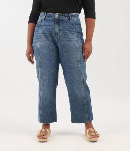 Calça Jeans com Recortes Curve & Plus Size Ashua