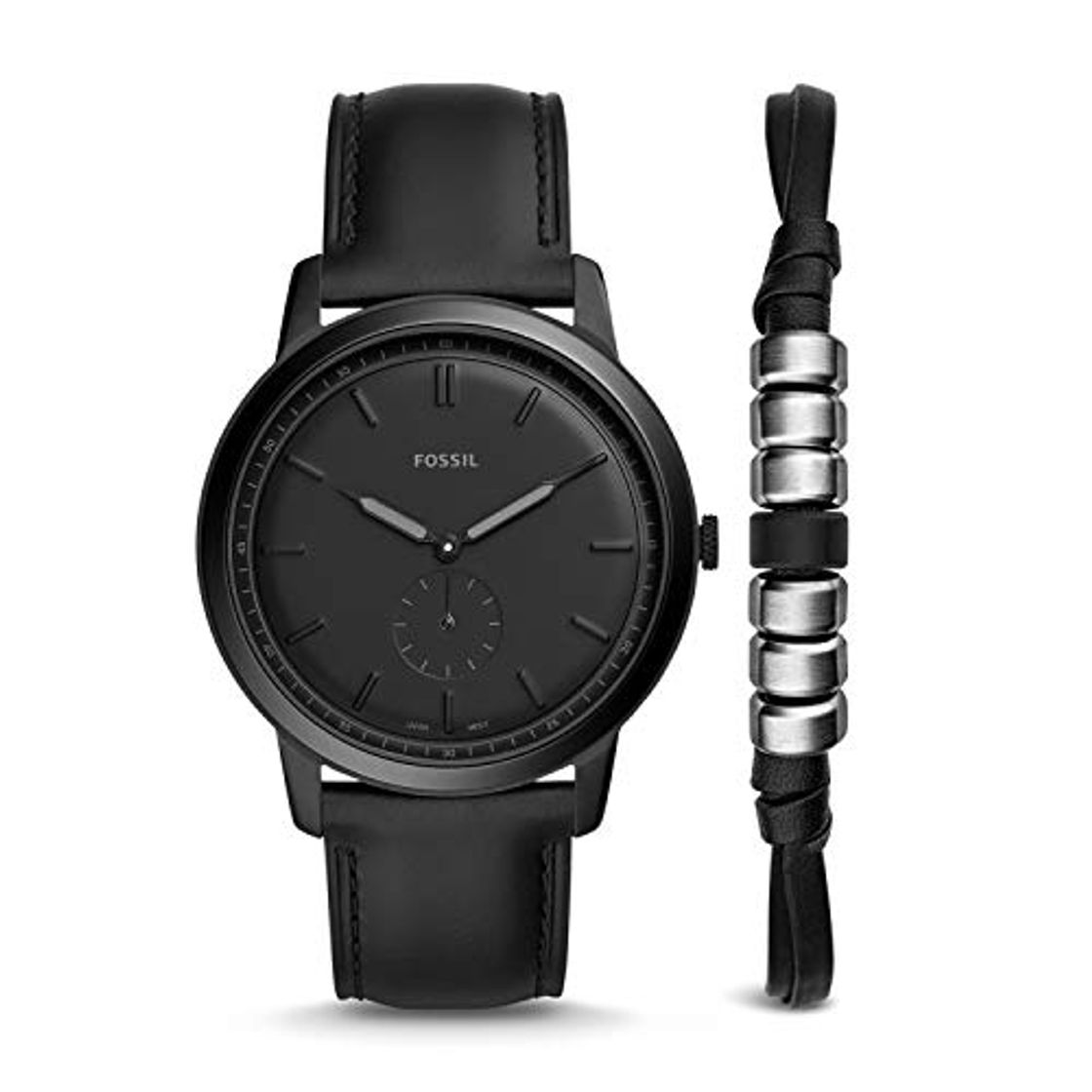 Producto Fossil Reloj Analógico para Hombre de Cuarzo con Correa en Cuero FS5500SET