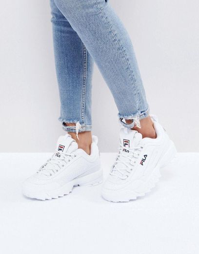 Social Fila Disruptor Low Wmn, Zapatillas para Mujer, Blanco