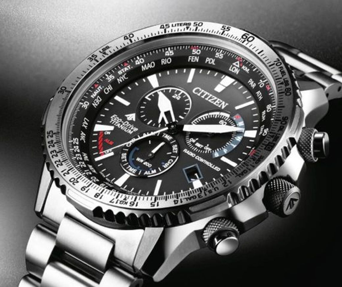Reloj Citizen Radiocontrolado Crono Pilot Super Titanium