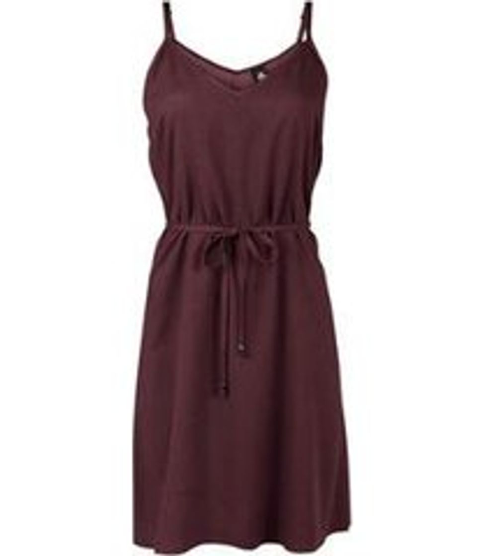 Social Vestido Hering Curto Básico Alças Finas E Amarração Feminino