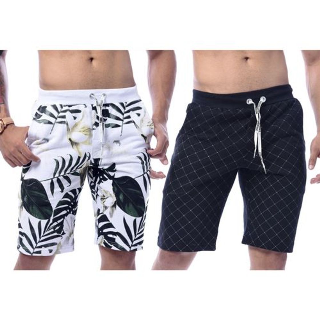 Moda 
Kit com 3 Bermudas Shorts Moletom Masculinas Premium