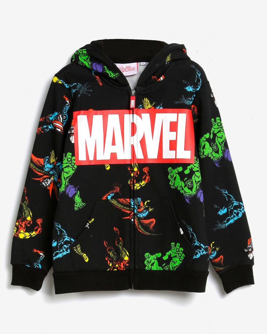 Fashion Blusa Moletom Os Vingadores Marvel - Preto -