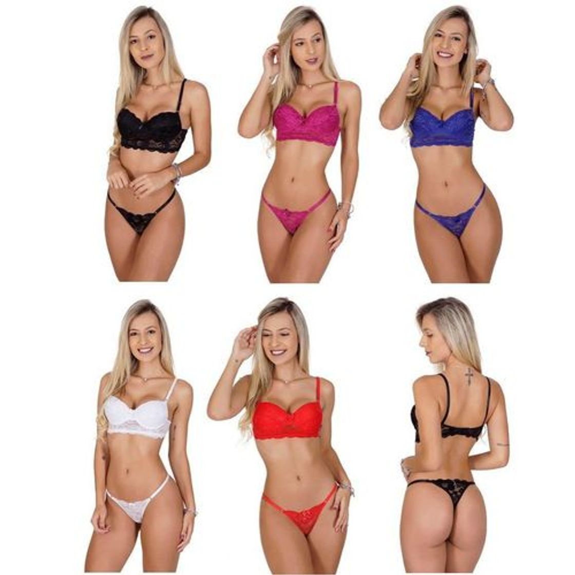 Fashion Kit 5 Conjuntos Femininos Lingerie Atacado Lingeries Sexys G