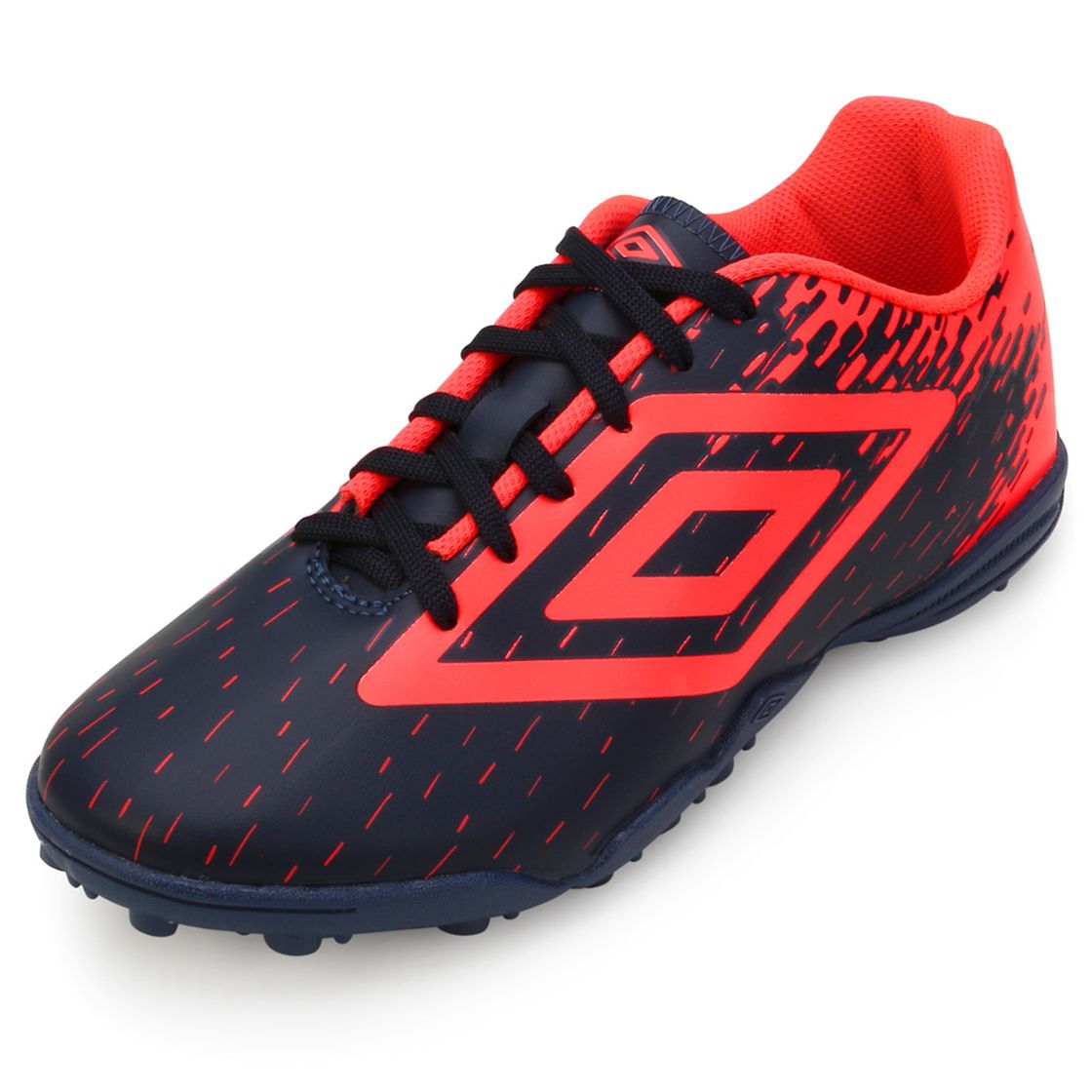 Moda Chuteira Umbro Society Acid Marinho e Coral 