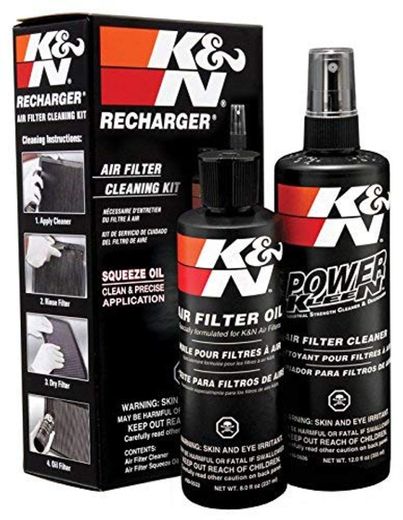 K&N Kit de Limpieza del Filtro de Aire 204 ml y 355