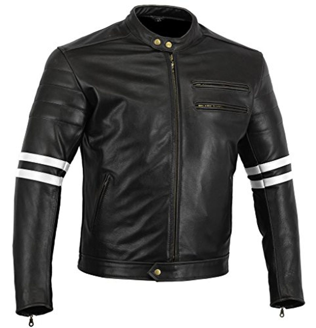 Products Australian Bikers Gear chaqueta moto Cafe Racer en color negro envejecido y rayas rojas oxblow con protecciones homologadas y extraíbles en talla L
Australian Bikers Gear  chaqueta moto Cafe Racer en color negro envejecido y rayas blancas  con proteccione