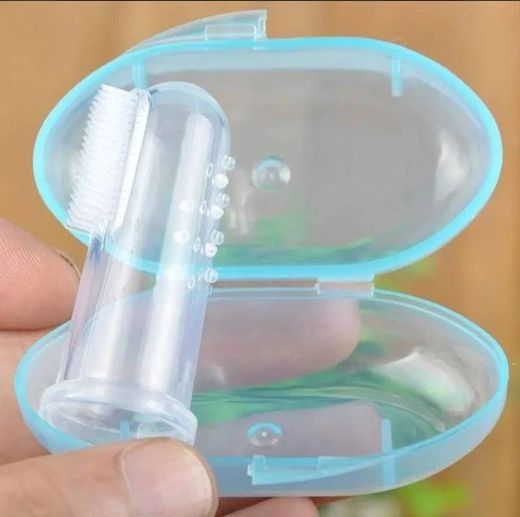 Massageador De Gengiva Bebe com Cerdas E Dedal Silicone

