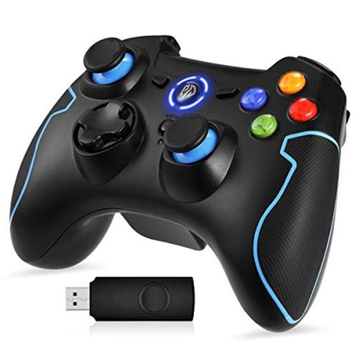 EasySMX Mando para PC, [Regalos para Padre] Mando Inalámbrico PS3 Gamepad Wireless