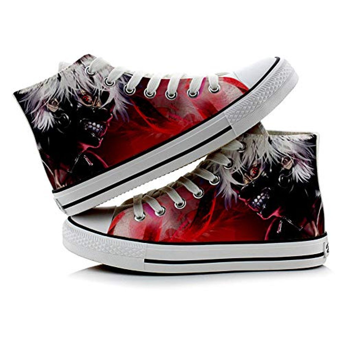 Producto Koupany Unisex Anime Tokyo Ghoul Lona Zapatos Planos Zapatos De Cordones Alto