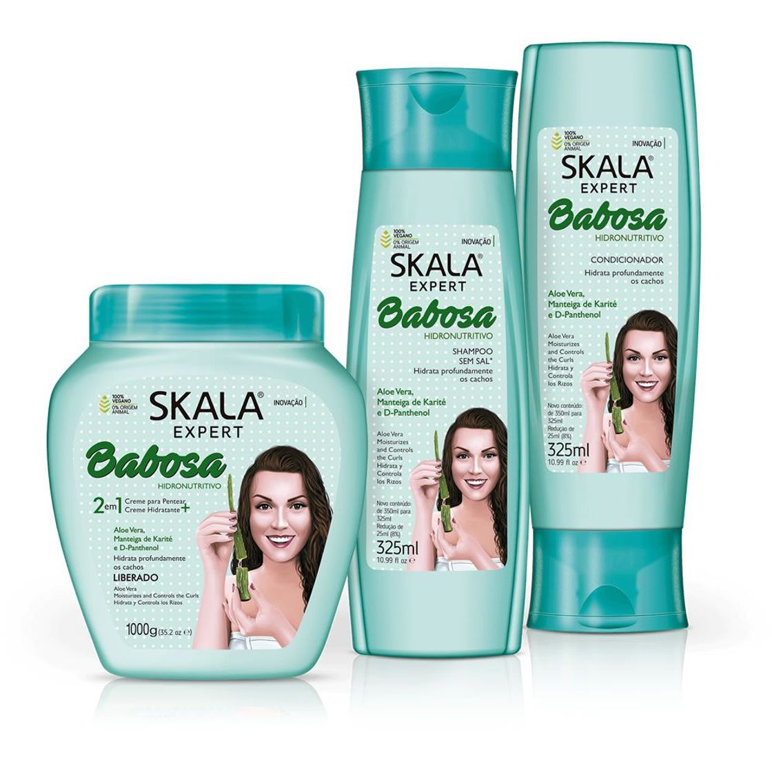 Social Kit Babosa Condicionador + Shampoo + Creme de Tratamento ...
