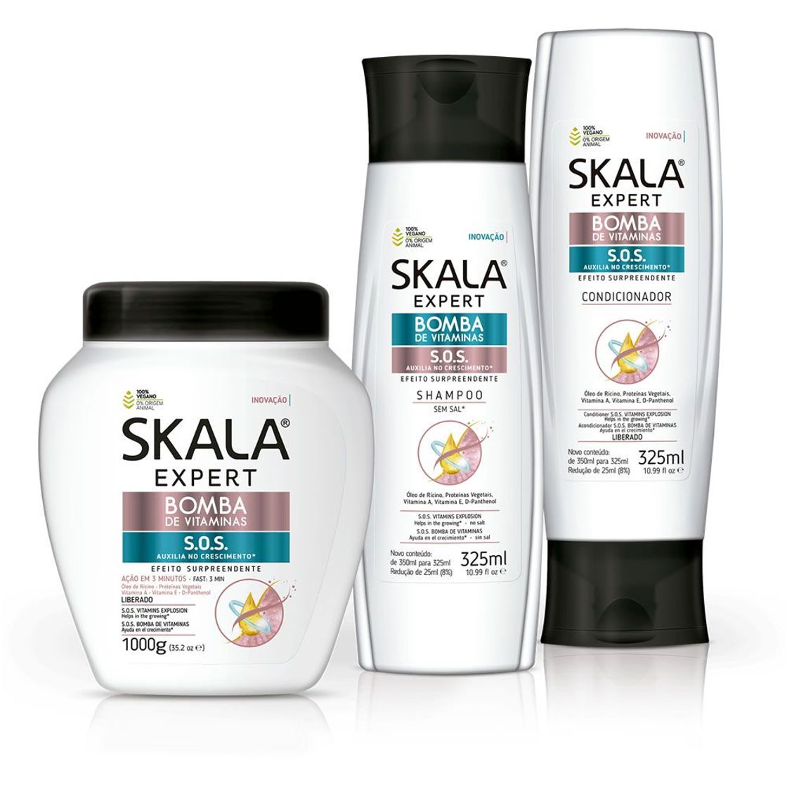 Social Kit Bomba de Vitaminas Shampoo + Condicionador + Creme de ...