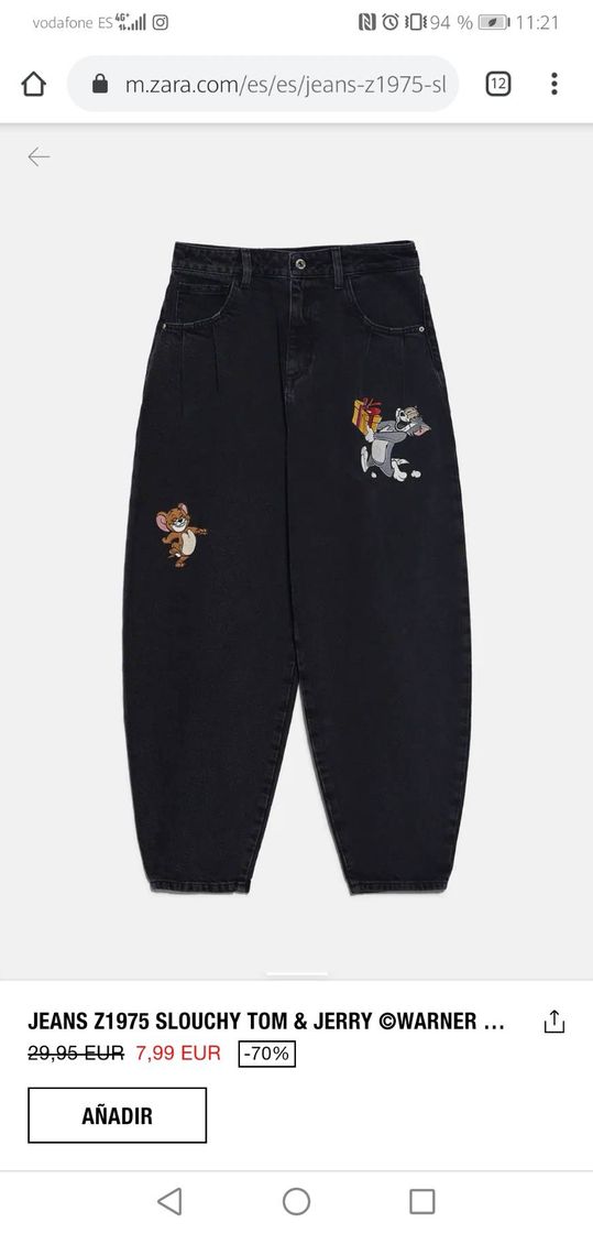 Fashion JEANS Z1975 SLOUCHY TOM & JERRY ©WARNER BROS