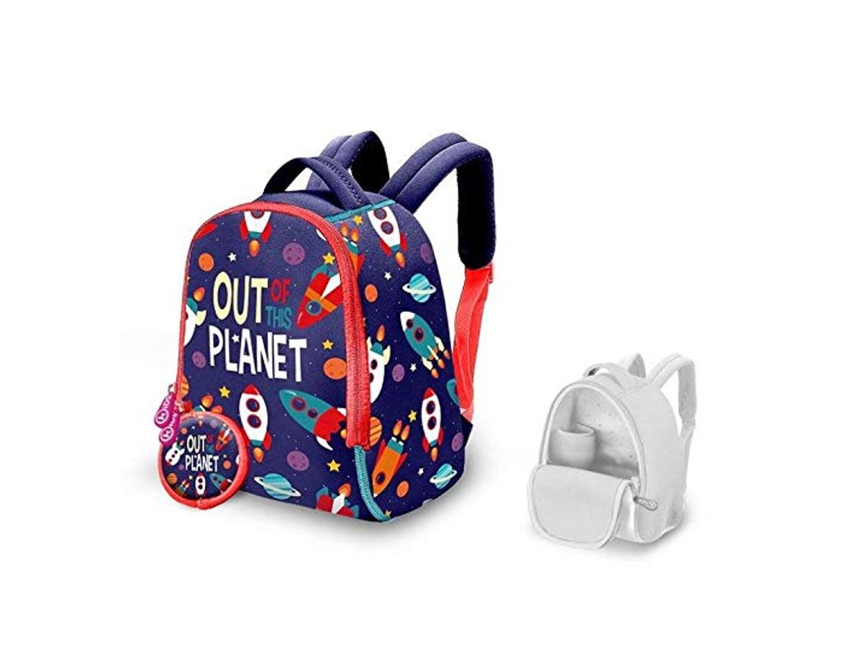 Fashion Desconocido Kids Neopreno 25cm de Colección out Planet Mochila Tiempo Libre y