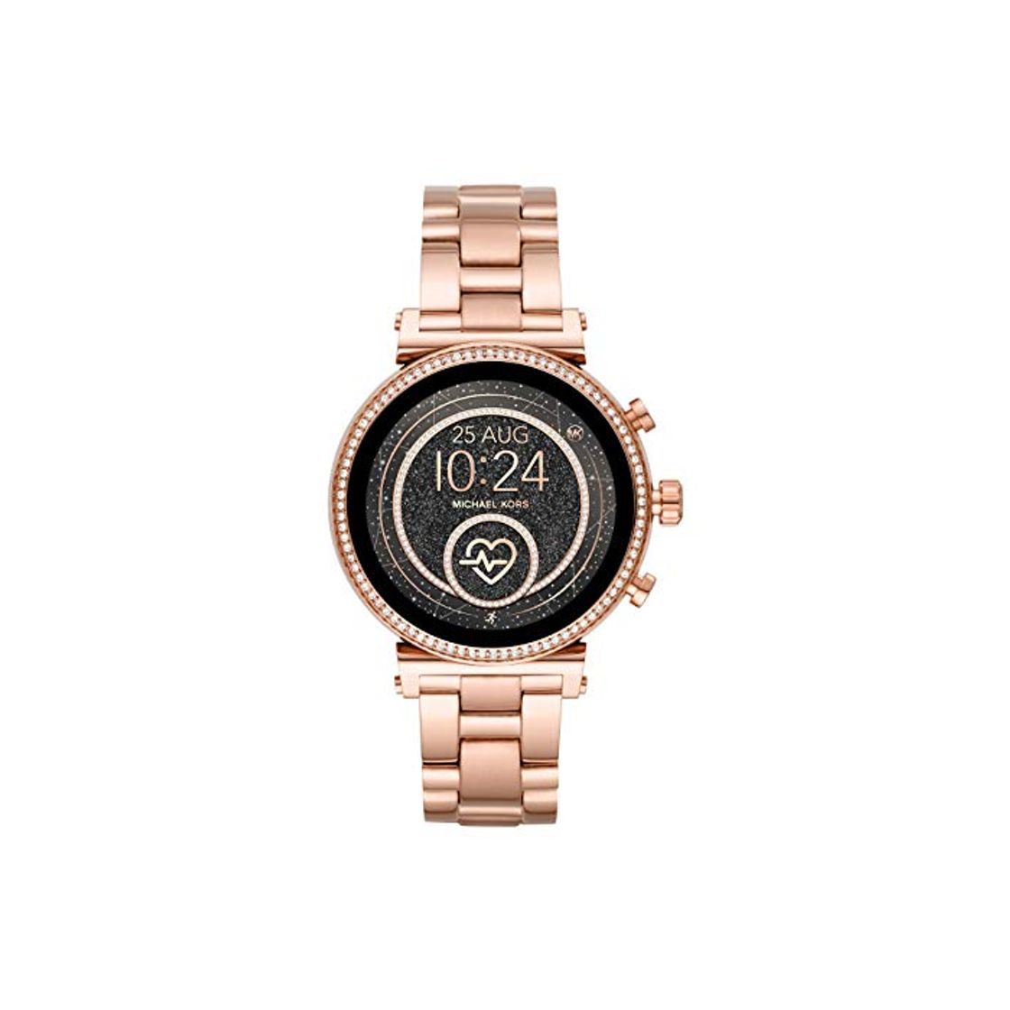 Social Michael Kors Reloj Analógico-Digital para Mujer Correa en Acero Inoxidable MKT5063