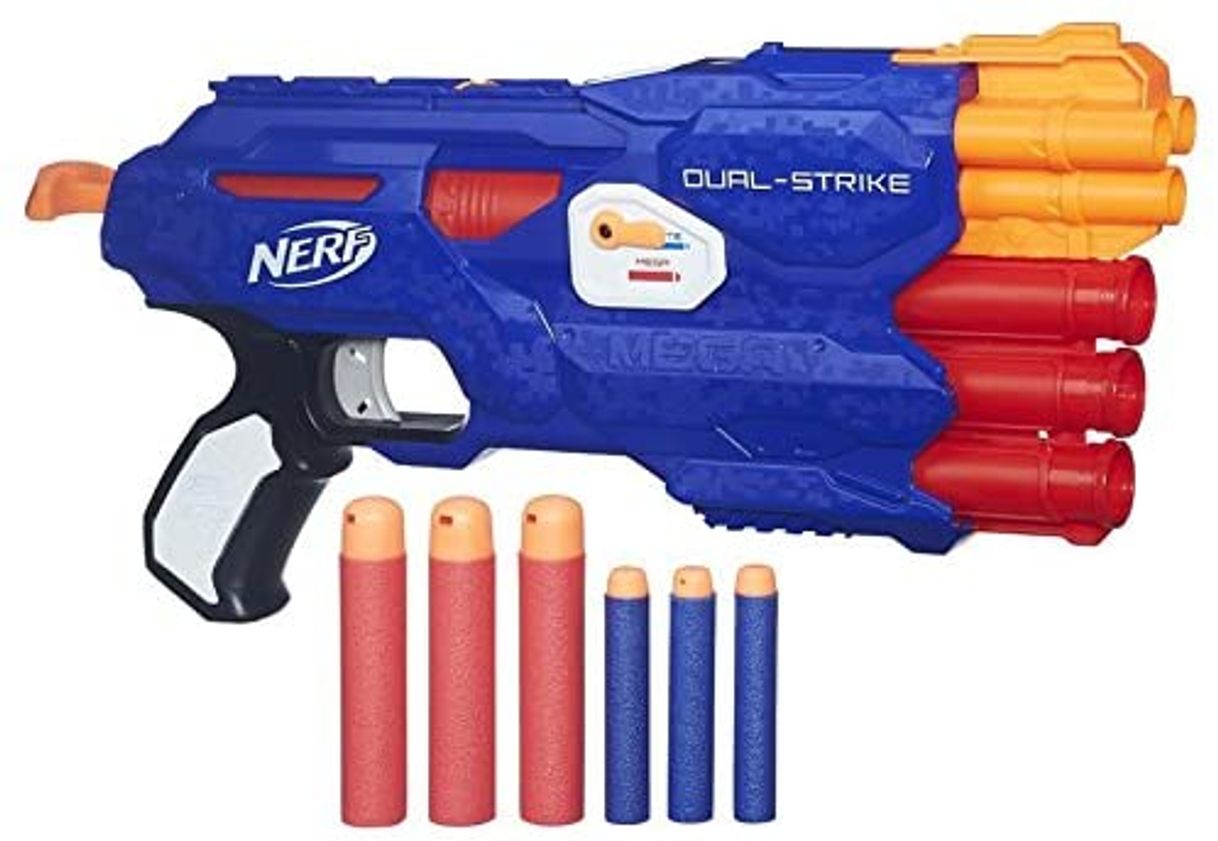 Fashion Lança Dardo Nerf Elite Dual Strike Hasbro Azul

