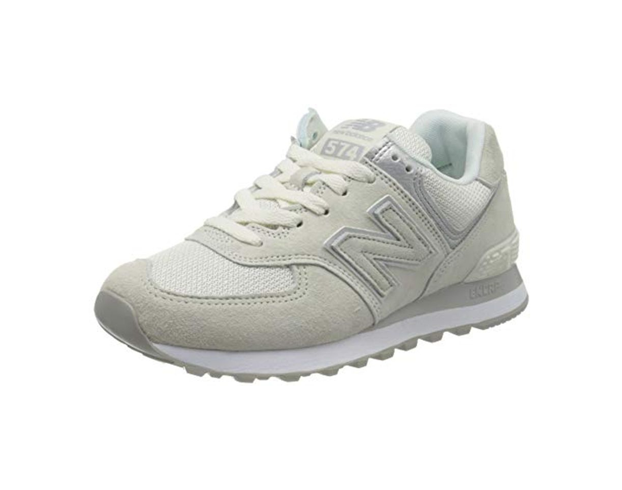 Fashion New Balance 574v2, Zapatillas para Mujer, Marfil