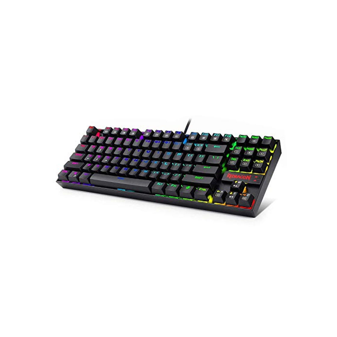 Social Redragon Teclado para Juegos Mecánico RGB LED Iluminado K552 KUMARA 87 Teclas