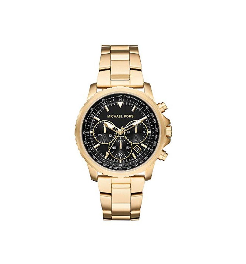 Social Michael Kors Reloj Cronógrafo para Hombre de Cuarzo con Correa en Acero