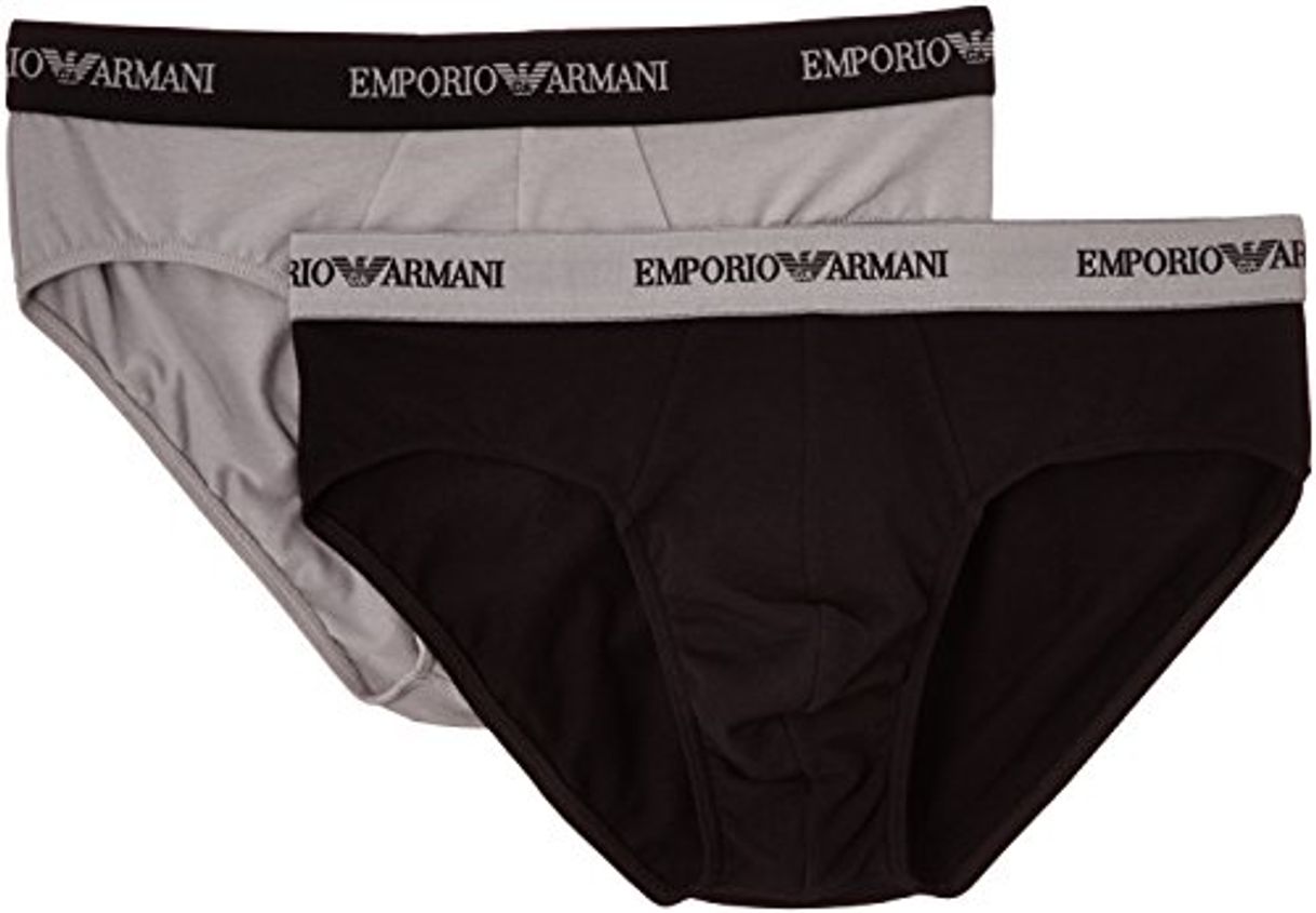 Lugar Emporio Armani Mens Knit 2 Pack Brie Calzoncillos, Multicolor