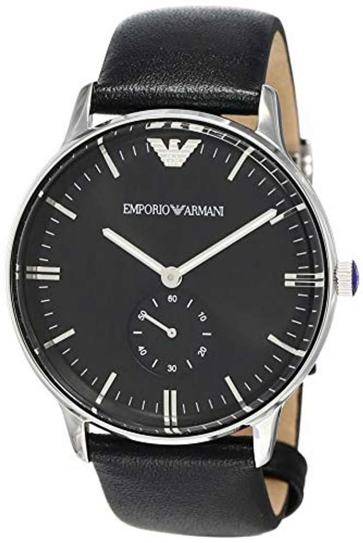 Fashion Emporio Armani Reloj Analógico para Unisex Adultos de Cuarzo con Correa en Cuero AR0382