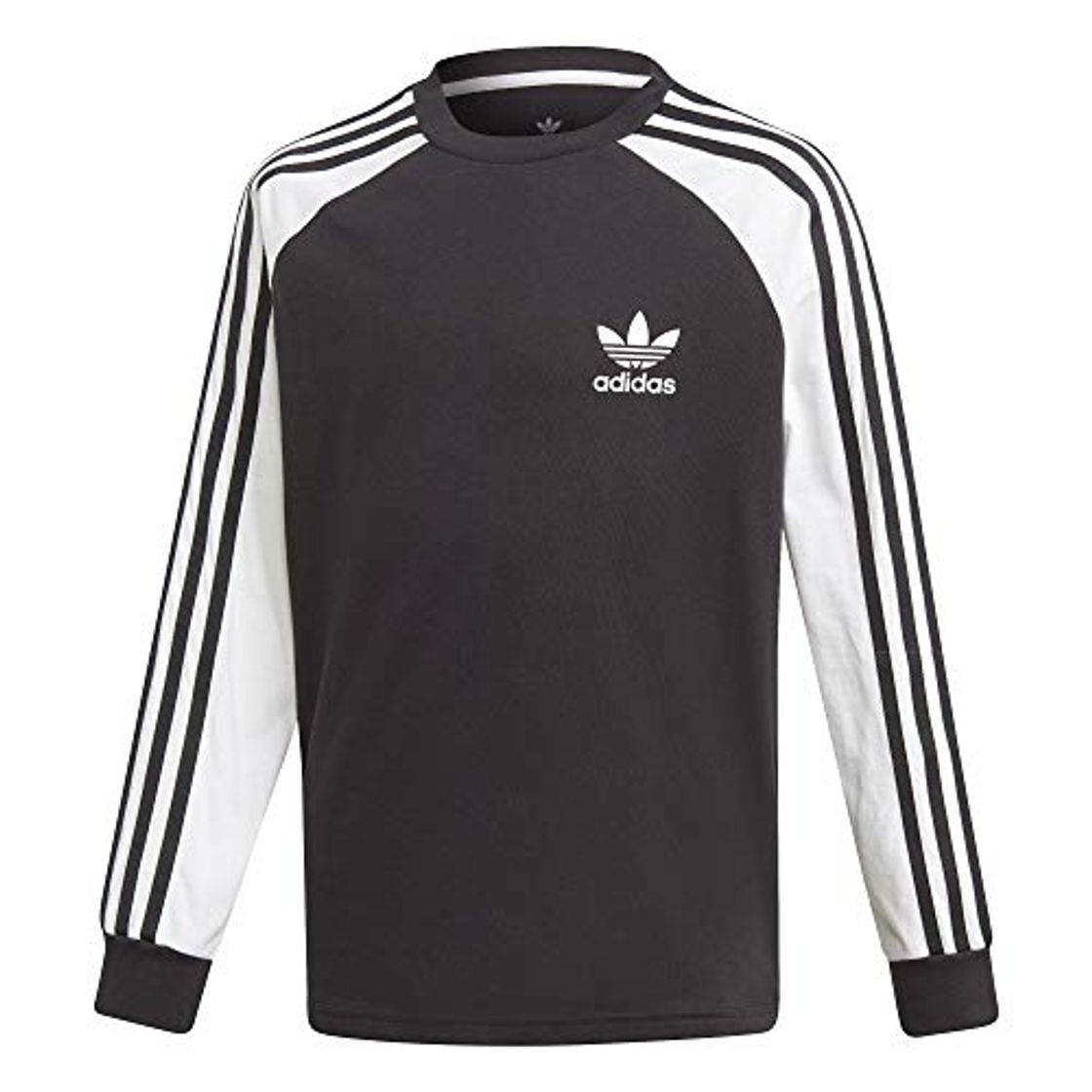 Product adidas 3STRIPES LS Camiseta, Unisex niños, Negro/Blanco, 164