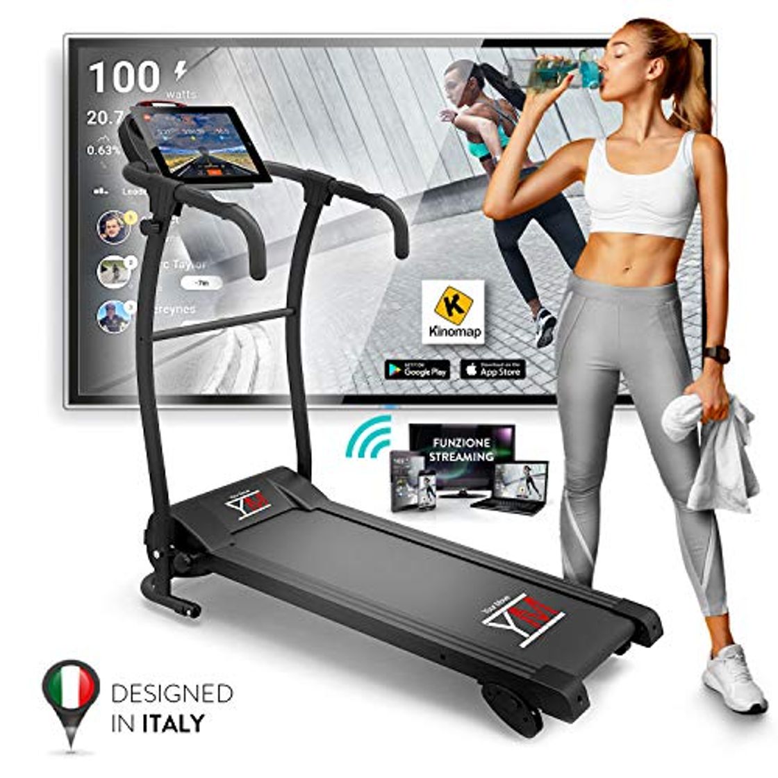 Social Cinta de correr eléctrico plegable de 750 vatios 10km/h