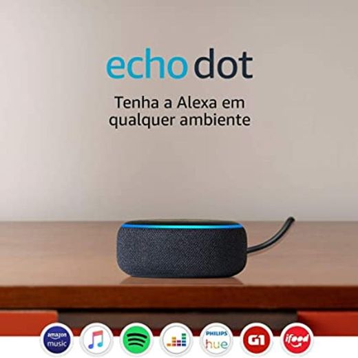 Echo Dot (3°geracao) Smart Speaker com Alexa - Cor preta