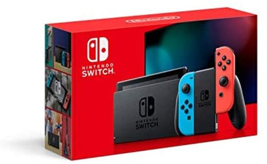 Nintendo Switch Azul e Vermelho Neon