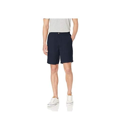 Amazon Essentials - Pantalones cortos de lino ajustados y sin pinzas para