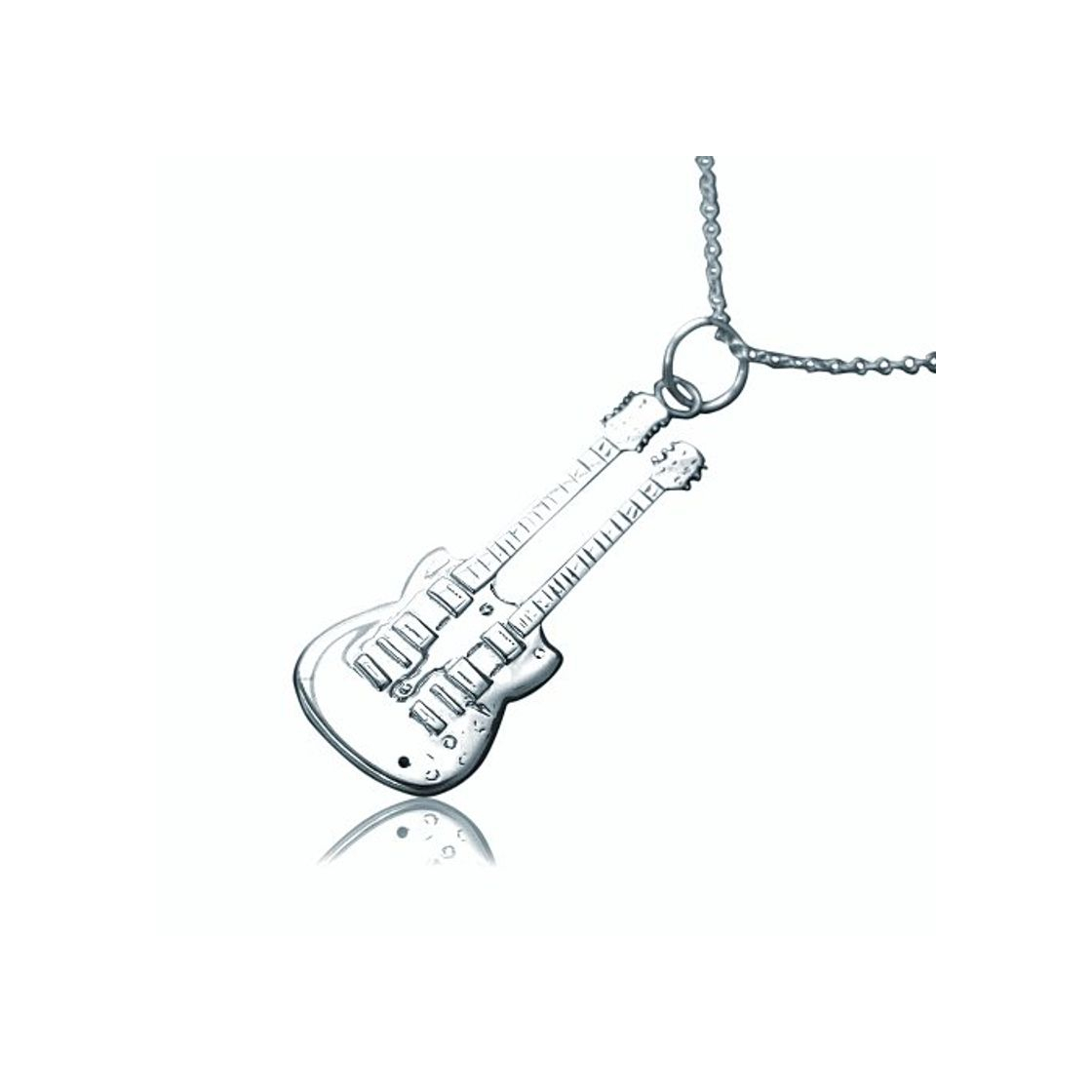 Fashion Plata de ley de doble mástil Gibson SG réplica de la guitarra eléctrica collar