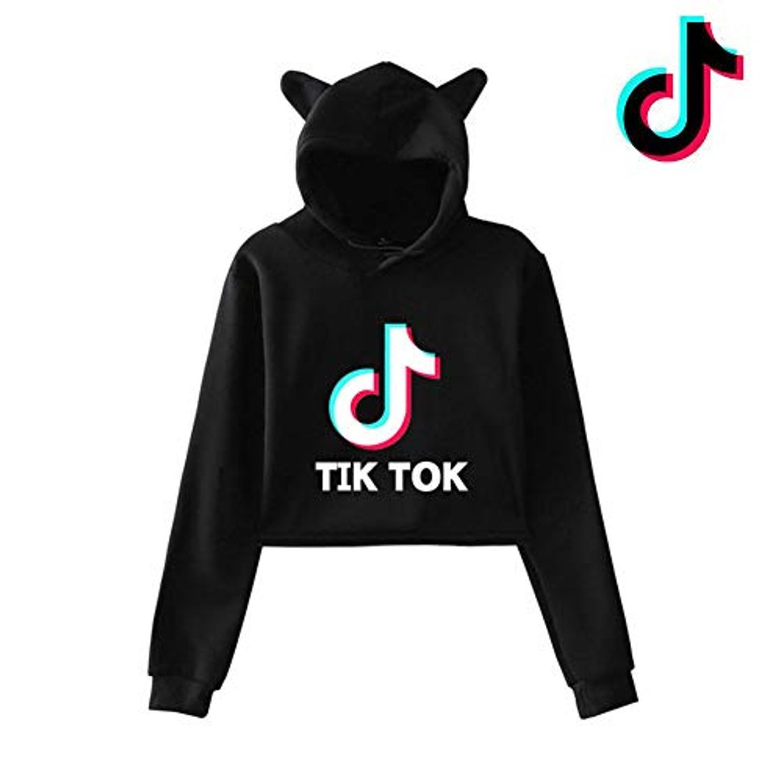 Love Broadcast Sudadera con Capucha de Gato Oreja Sra. - Chaqueta y
