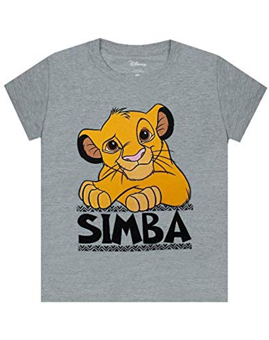 Producto Camiseta Casual de Manga Corta Gris Lion Boy Simba Boy de Disney