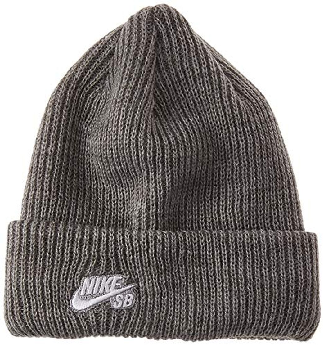 Lugar Nike Sb Fisherman Beanie, Gorro Unisex adulto, Gris/Blanco