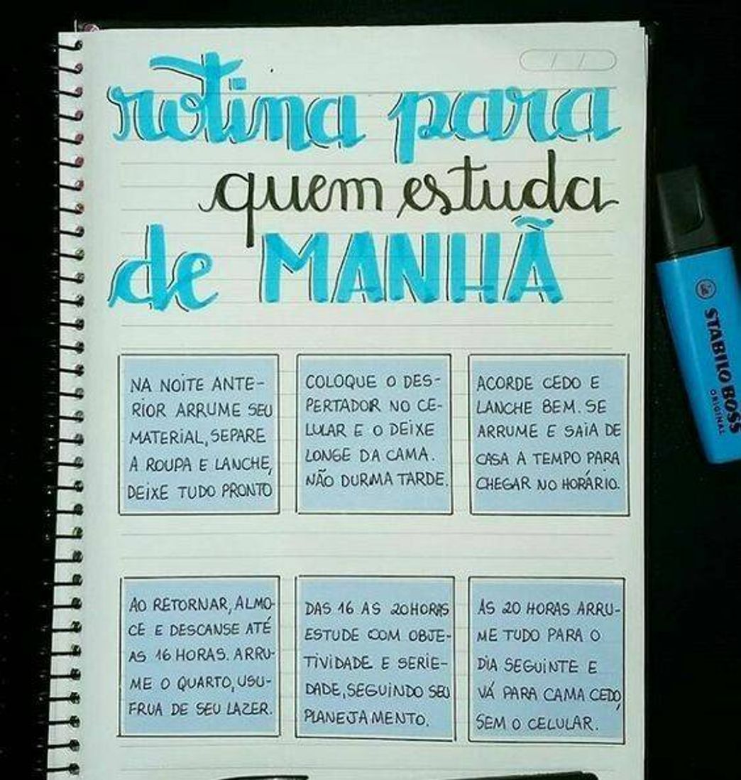 Moda *Rotina de estudo ✏️