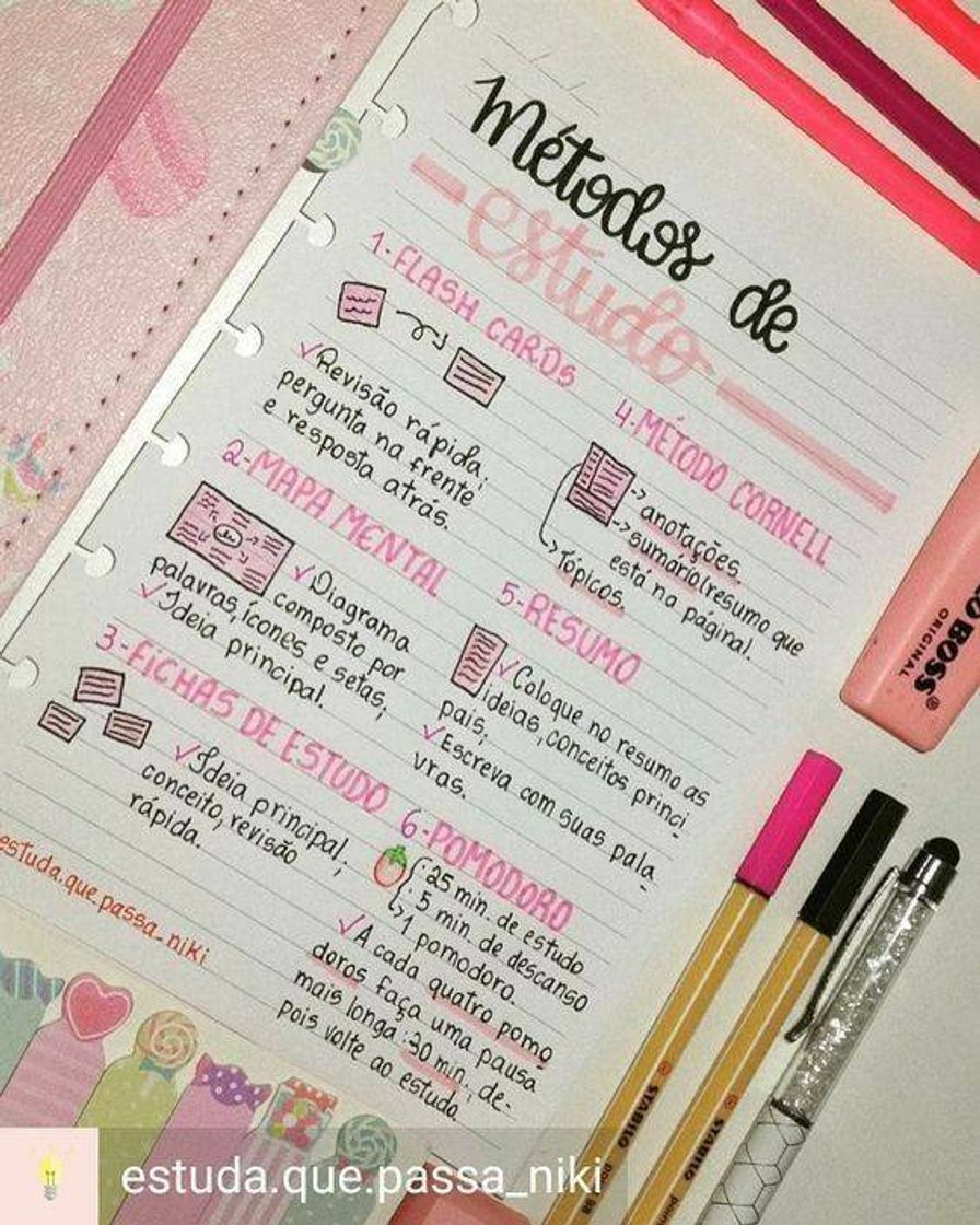 Moda *métodos de estudo 📝