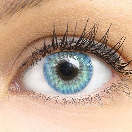 GLAMLENS lentillas de colores azules Jasmine Blue