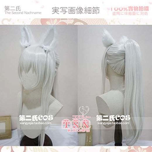 Pelucas de Cosplay Anime Tomorrow'S Ark Platinum Ponytail Soft Cute Girl Cos Wig G92