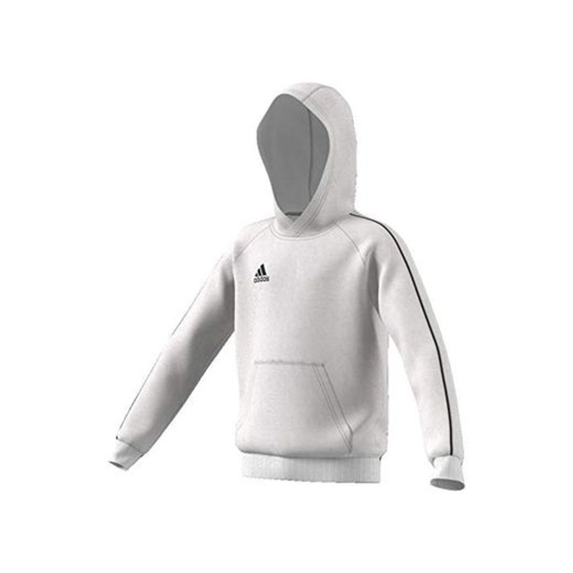 Social adidas Core 18 Hoody Sudadera con Capucha, Niños, White
