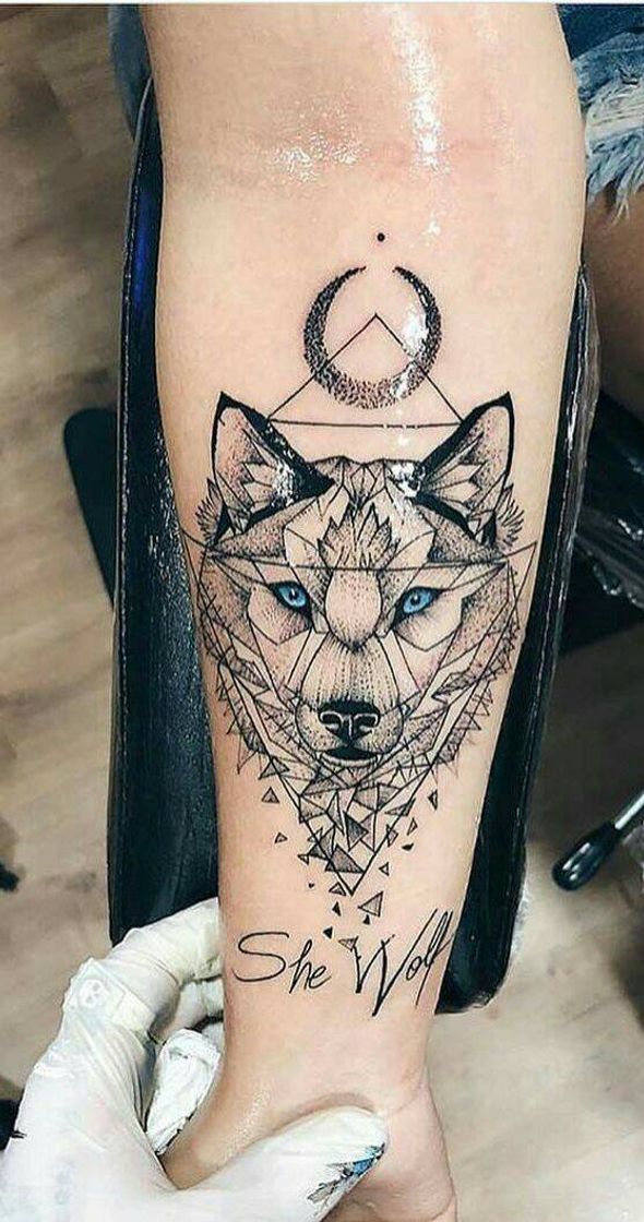 Fashion Tatuagem lobo 