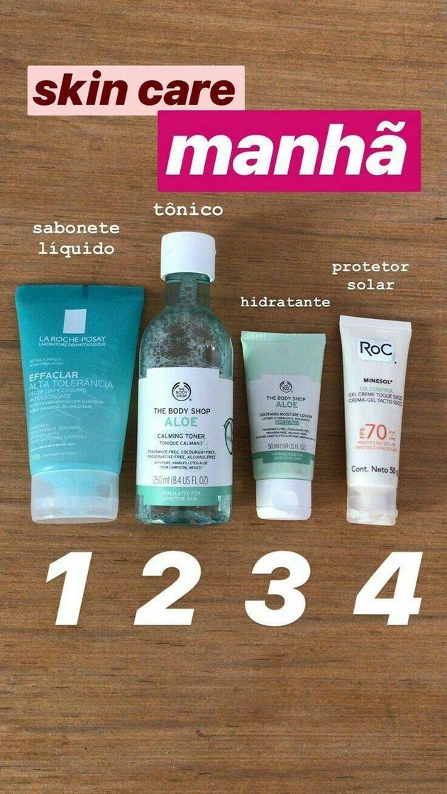 Moda ♡ Skin Care Manhã ♡