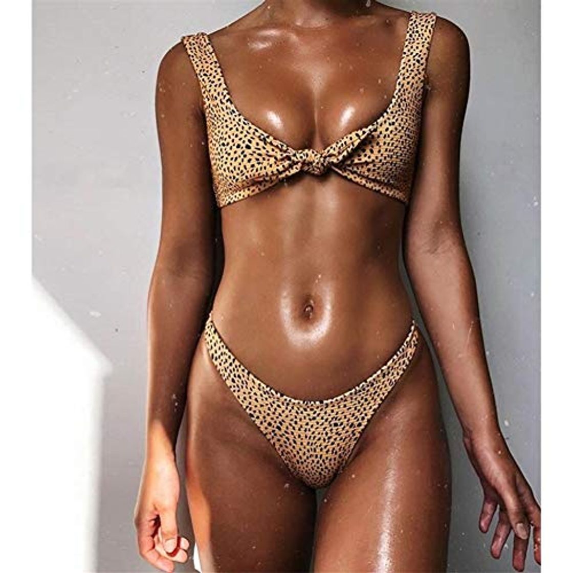 Fashion SUNQQA Cintura Baja del Traje de baño de Las Mujeres Honda Bikinis Set 2020 Trajes Traje de baño Biquini Mulher brasileña Playa de baño del Leopardo del Desgaste de Las señoras