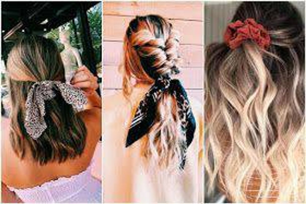 Fashion Penteado com lenço ou bandana