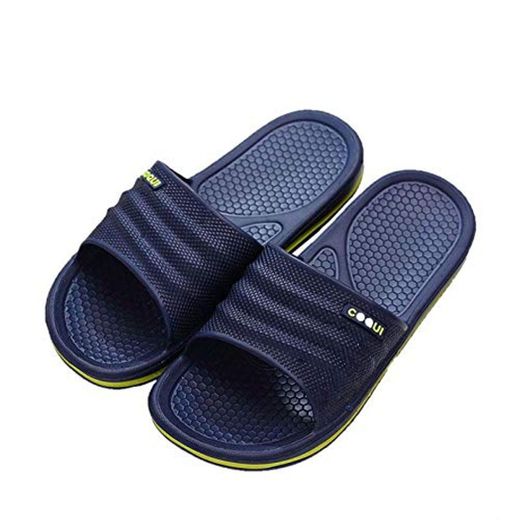 Chancletas Hombre Zapatillas Zapatillas Sandalia Hombre Zapatos De Verano Chanclas Antideslizantes Color Sólido Zapatillas De Casa Pantuflas Chinelo Terlik Blue 44