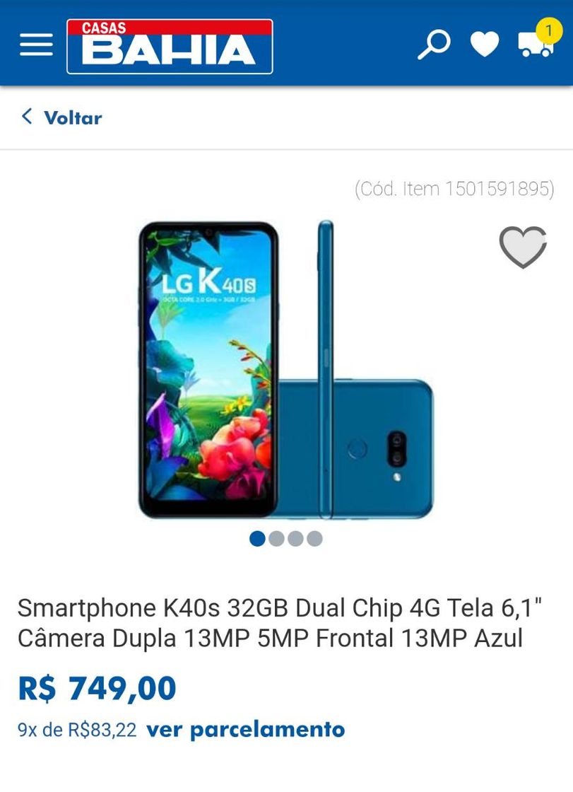 Products LG k40s