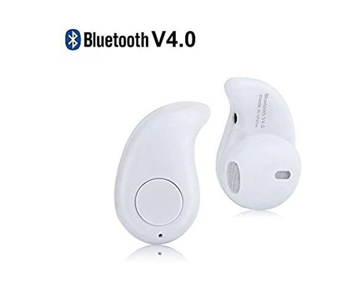 Mini fone de ouvido branco bluetooth