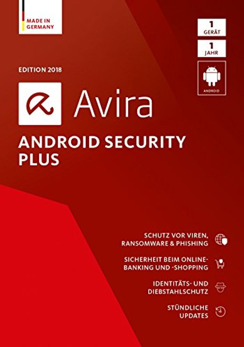 Producto Avira Android Security Plus 2018 Full license 1 licencia