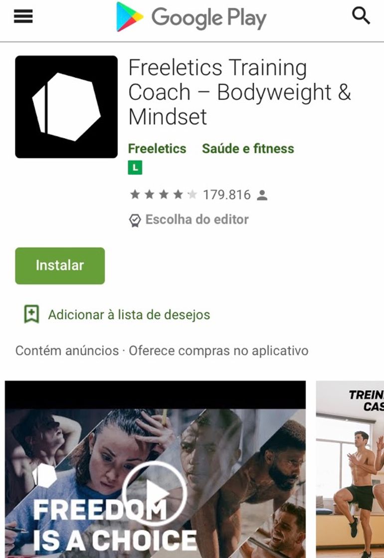 Moda Freeletics Training Coach – Bodyweight & Mindset