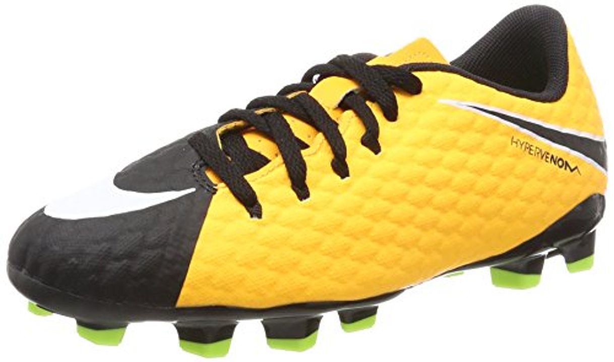 Product Nike Jr Hypervenom Phelon III FG Botas de fútbol, Unisex Infantil, Naranja