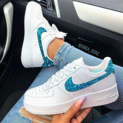 Blue Glitter Air Force 